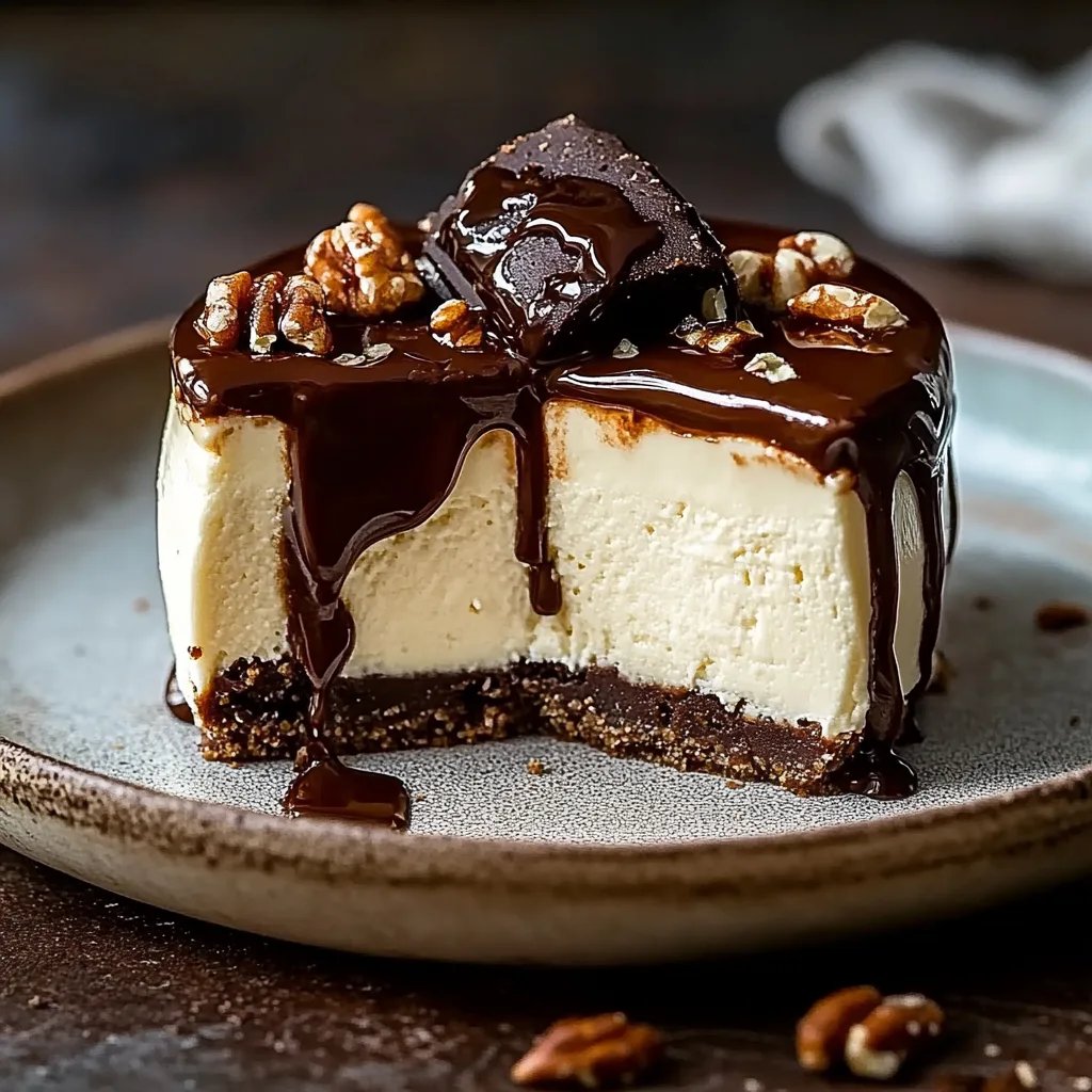 No Bake Turtle Mini Cheesecake