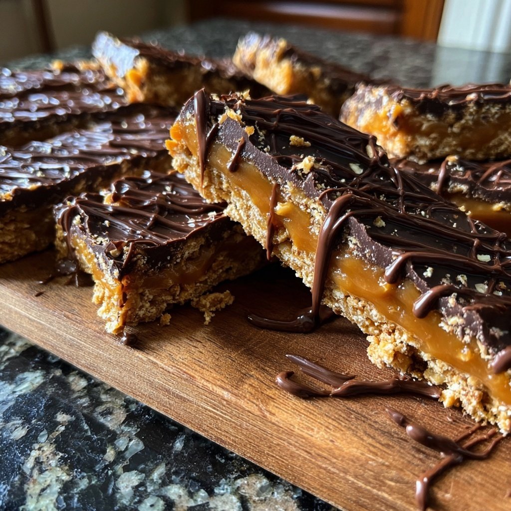 Peanut-Caramel Bars With Chocolate | Kookmutsjes