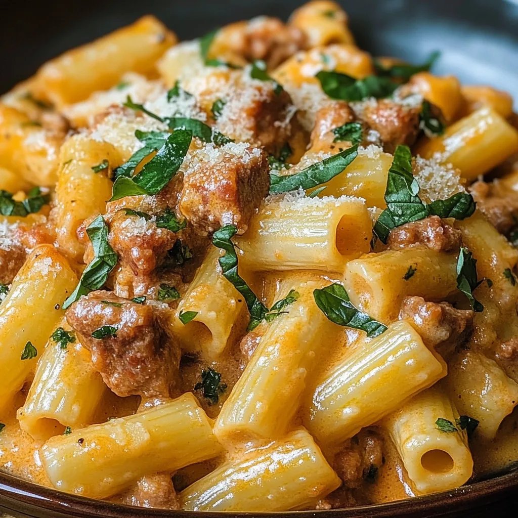 Creamy Italian Sausage Rigatoni