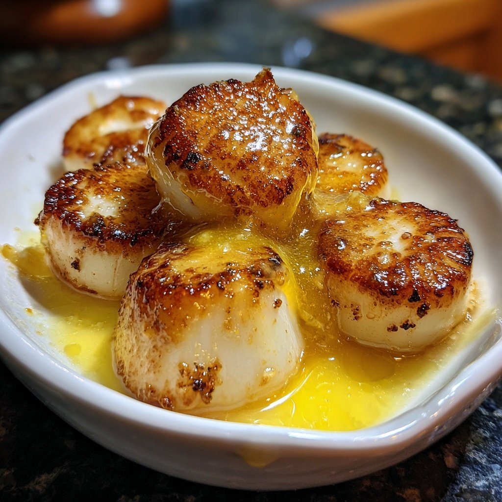 Scallops with Citrus Vanilla Sauce