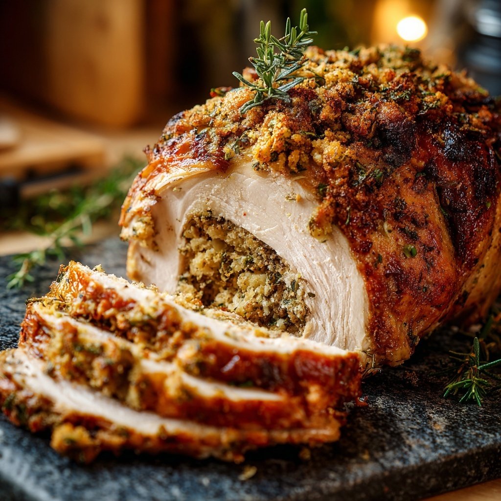 Seasonal & Festive Thanksgiving Herb Stuffed Turkey