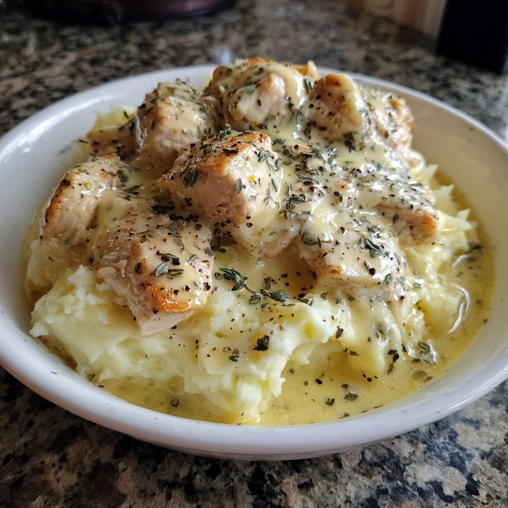 Comfort Food Creamy Chicken and Mashed Potatoes
