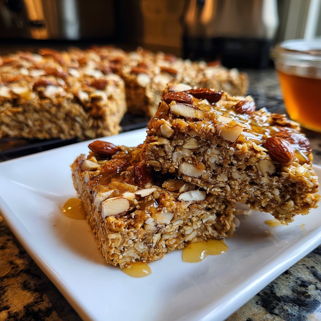 Vanilla Almond Oat Breakfast Squares