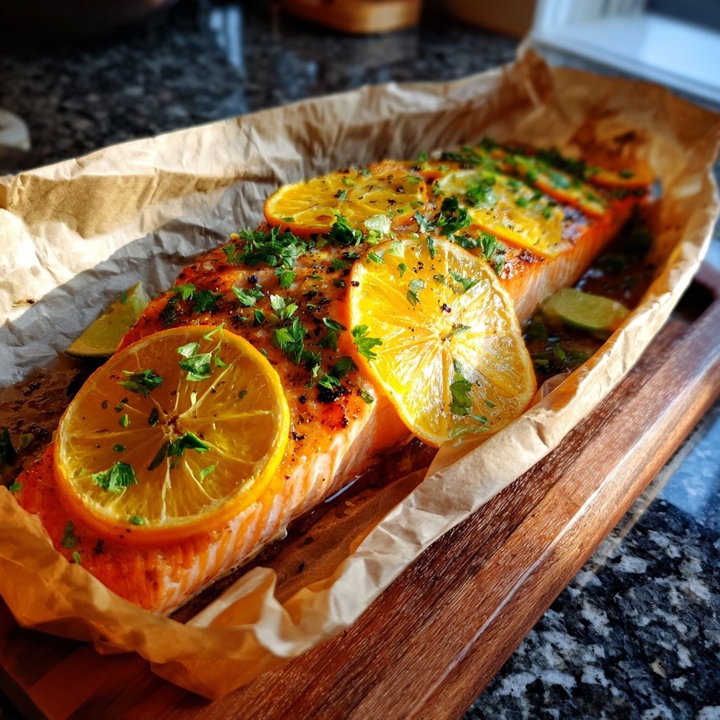 Salmon en Papillote with Citrus