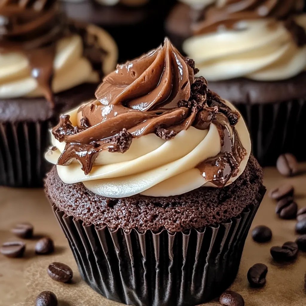 Chocolate Coffee Cream Cupcakes