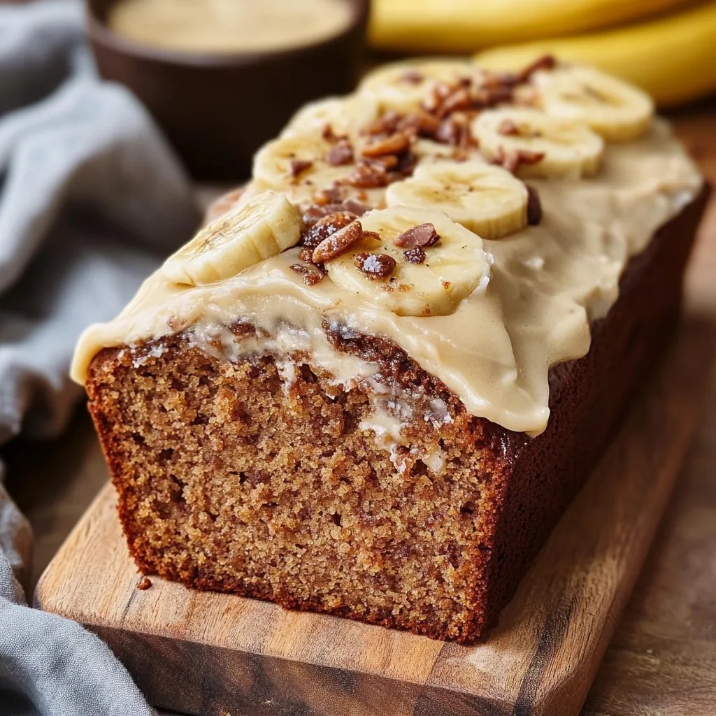 Brown Butter Banana Bread with Browned Butter Cream Cheese Frosting