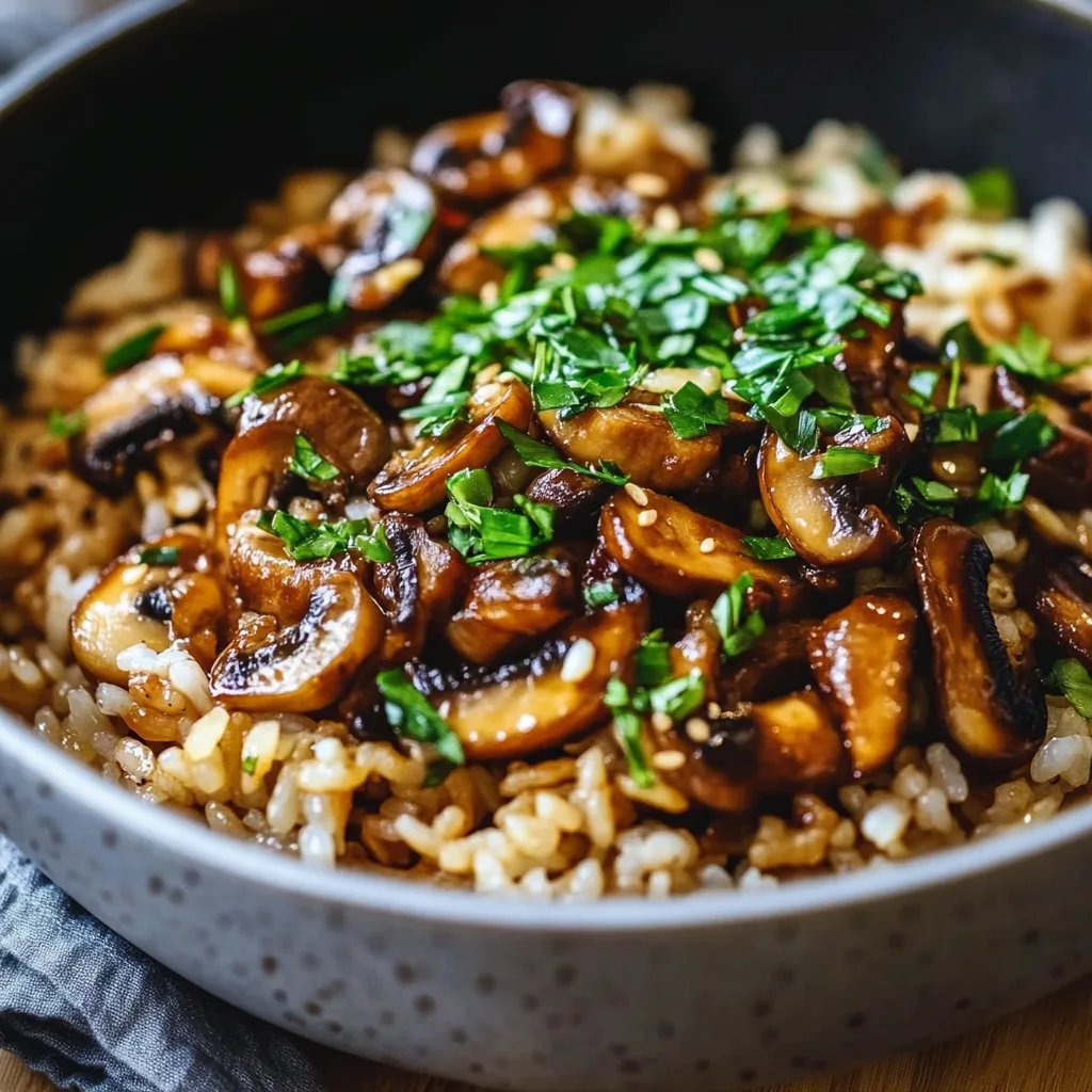 One-Pot Soy Sauce Mushroom Rice